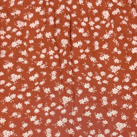 NWT ABERCROMBIE & FITCH Mini Skirt Size Small Rust Orange Floral Print - Picture 5 of 5